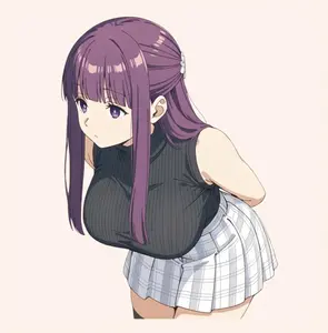 Cute Mage Girl in Modern Style Sticker - Purple Aesthetic Anime Decal - Durable Vinyl Waterproof Sticker for Skateboard, iPad & Laptop Decor