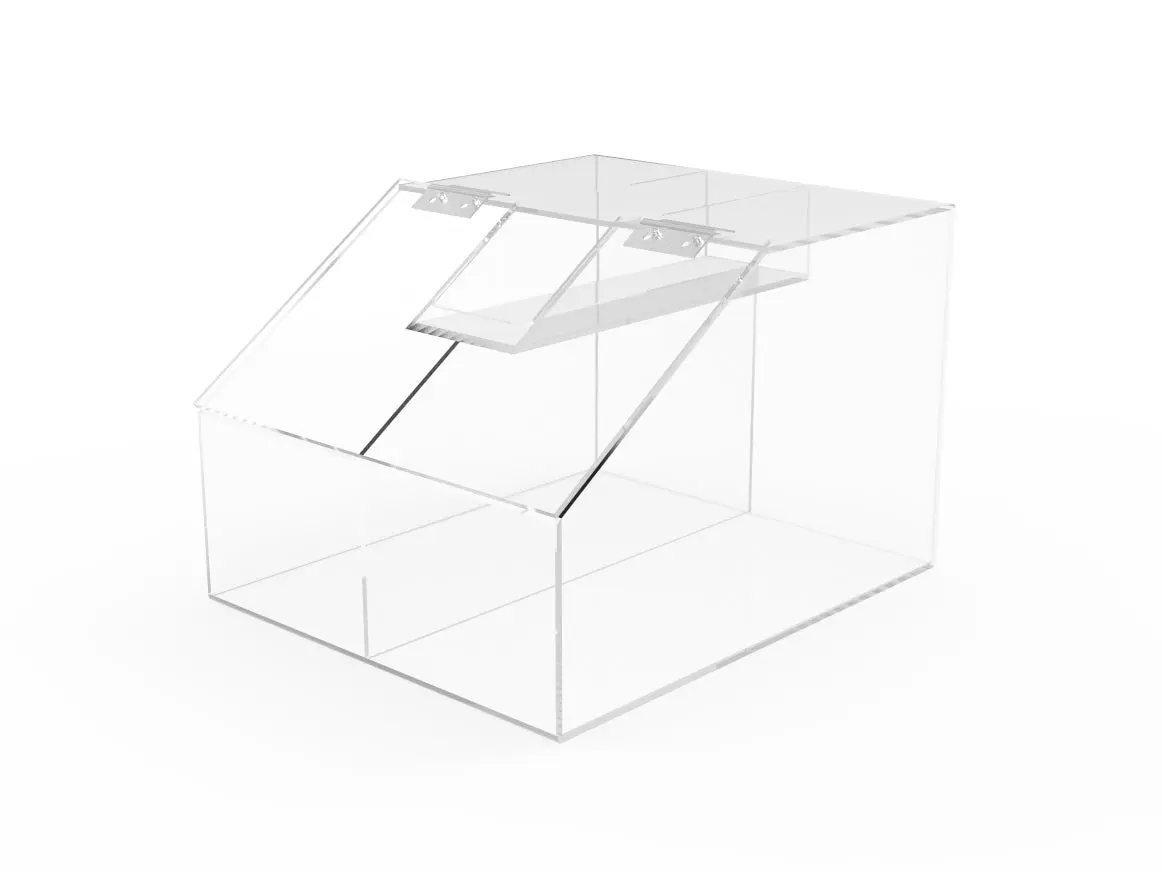 2.5 Gallon Acrylic Candy Bin, 2 Compartments, Scoop Holder 10 W X 8 H X 12 D