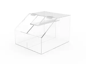 2.5 Gallon Acrylic Candy Bin, 2 Compartments, Scoop Holder 10 W X 8 H X 12 D