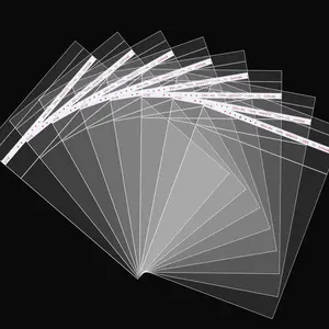 180 Clear Self-Sealing Cellophane Bags - 5x7 Inches, 1.4 Mils Clear Plastic,  Self-Adhesive OPP Cello Bags for Photos, Bakery, , Envelopes