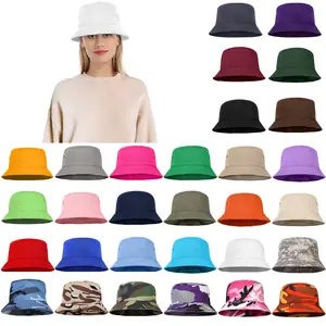 Falari Men Women Unisex Cotton Bucket Hat 100% Cotton Packable for Travel Fishing Hunting Summer Camp