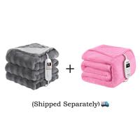 Electric blanket set - Grey & Pink(50×60）