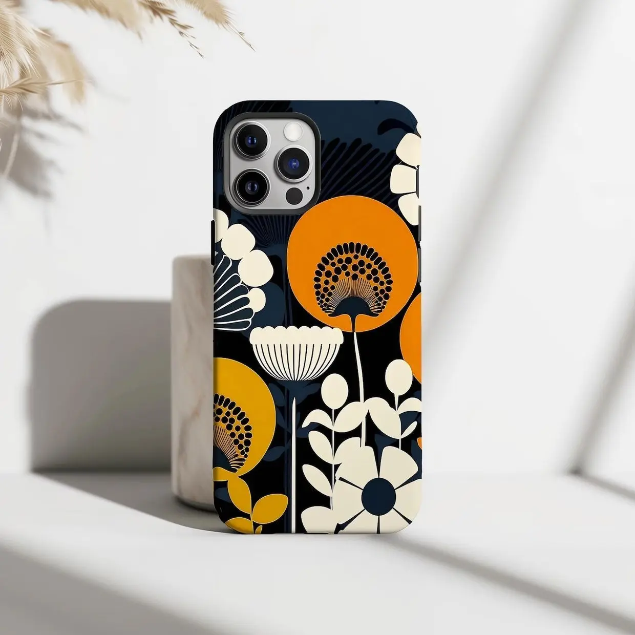 Floral Pattern Girly Phone Case, Cute Flower Design, Vintage Chic Accessories, iPhone 16 15 14 13 12 11 Pro Max, Samsung S25 S24 Plus Ultra