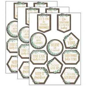 Eucalyptus Positive Sayings Accents, 30 Per Pack, 3 Packs