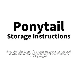 【Don'buy -ponytail Product Packaging Bags】A plain pouch, waterproof and dustproof.
