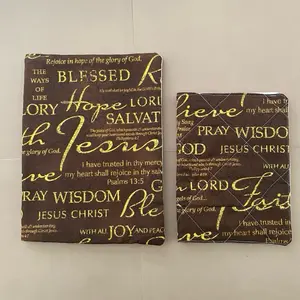 Handmade Bible Cover - 100% Cotton, Custom Sizes Available, Plaid Pattern, Two Pockets, Perfect for Biblical Reading and Notes