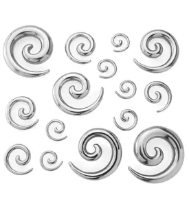 316L Stainless Steel Spirals Plugs