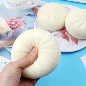 1pc，Realistic Bun Squeeze Toy, Slow Bounce Stress Relief, Cute Food Finger Toy, Unisex Kids & Adults, Perfect Gift Idea