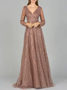 Modest Long Sleeve Ball Gown