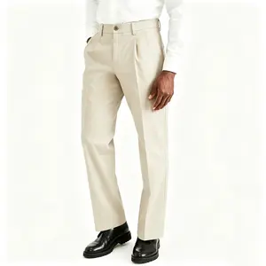 Men's Classic Fit Signature Lux Cotton Stretch Pants-Pleated tiktokshopspringglowup