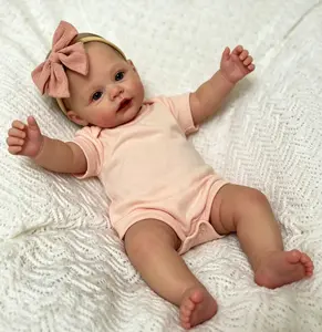 48cm Realistic Full Body Soft Vinyl Reborn Doll with 3D-painting Skin And Visible Veins, Alive 19inches Newborn Baby Handmade Dress Birthday Toy For Child Christmas Gift