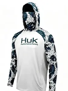 Upgraded with brand-new fabric, this fishing hoodie features a built-in face shield design. With UPF50 sun protection, it is quick-drying and breathable, providing all-day comfort for fishing