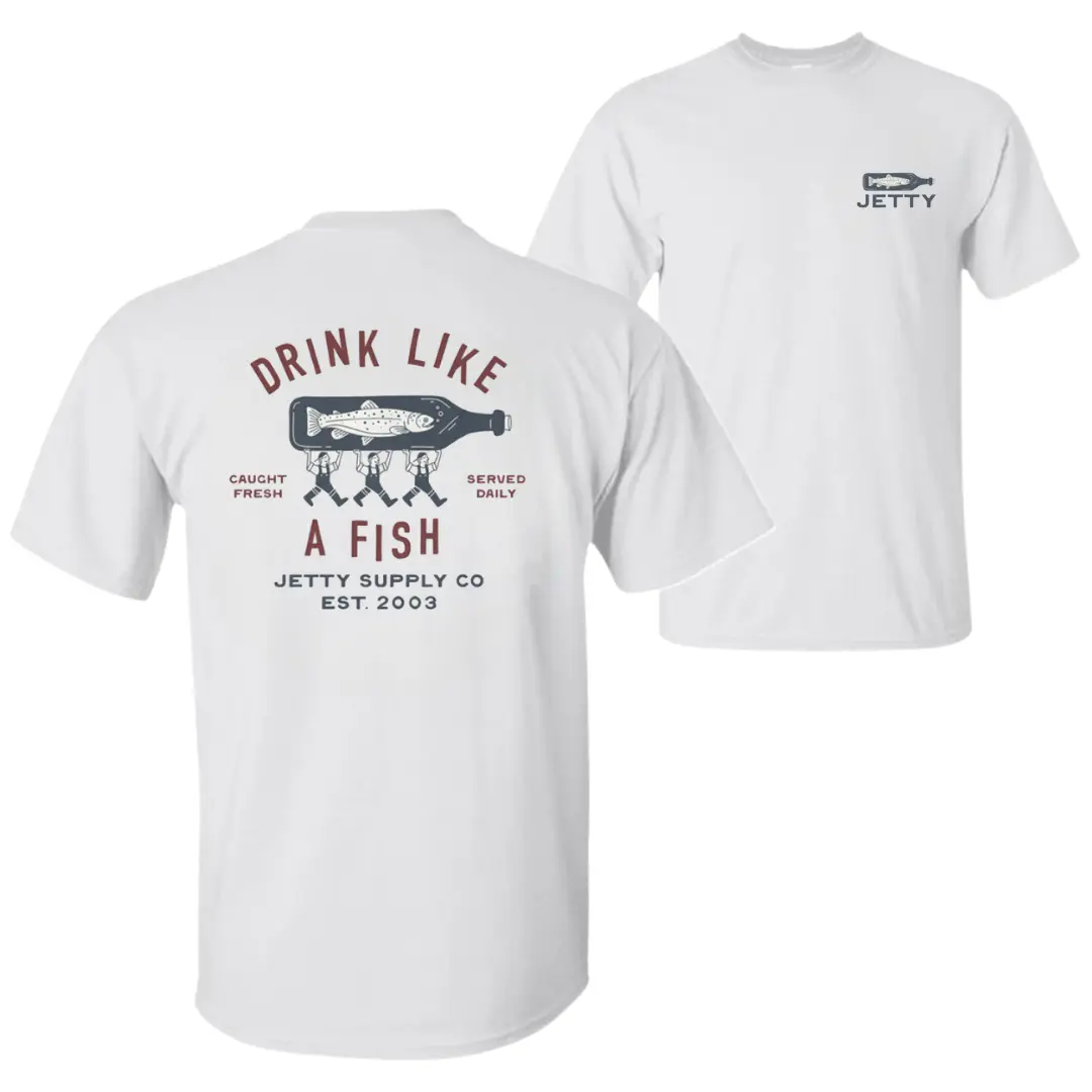 Bottle Service Fishing T-Shirt, Funny Boat Party Graphic Tee, Soft Cotton Blend Casual Apparel, Ocean Lifestyle Shirt for Men & Women, Humorous Fisherman Gift
