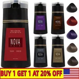 Nova Hair Dye Shampoo,Nova Hair Instant Dye Shampoo,Hair Color Shampoo for Hair Conditioner Haircare Cleanser Cleansing