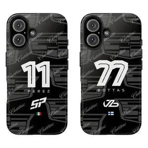 Sergio Perez ‘Checo’ 11 & Valtteri Bottas 77 Cadillac Team 2026 Sport Themed Phone Case Premium Matte Texture, Protection, Shockproof, Anti-Drop, Anti-Fingerprint For IPhone 17-12, Pro Max, Pro Plus, and Samsung S25-22 Protection Safety
