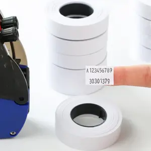 10 Rolls Labels Paper Suitable for MX-6600, MX-6602, YH-689 Price tag 2-line Marking Gun Pricemarker Labels (Without Gun (White)
