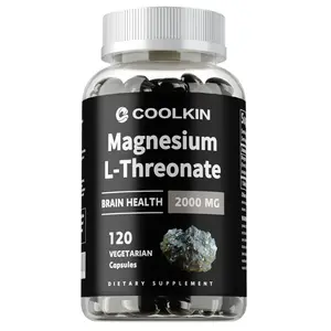 Coolkin L-Threonine Magnesium Dietary Supplement Capsules, 120 capsules, 2000 mg, supports brain health.
