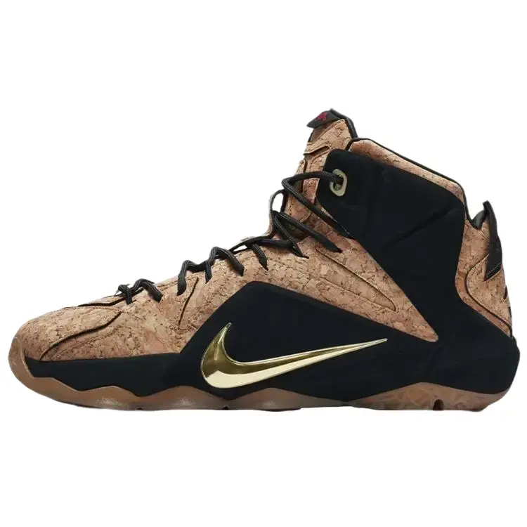 NIKE Men's LeBron 12 EXT 'Cork' Sports Sneaker, Collector-Worthy Sneaker Fashion, Responsive Cushioning, Rubber, Casual Wear, Premium Cork, Male Shoe