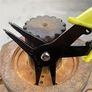 [Dual-Purpose] Dual-Purpose Snap Ring Pliers | Durable Steel | Internal & External Spring Disassembly Tool | DIY and Professional Repairs | Black Handle and Yellow Grip