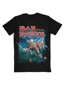 Iron Maiden Band T-shirt Warrior Eddie Big Eyes Black Rock Heavy Metal T-shirt Round Neck Neutral Large Street Wear Four Seasons Wear Streetwear