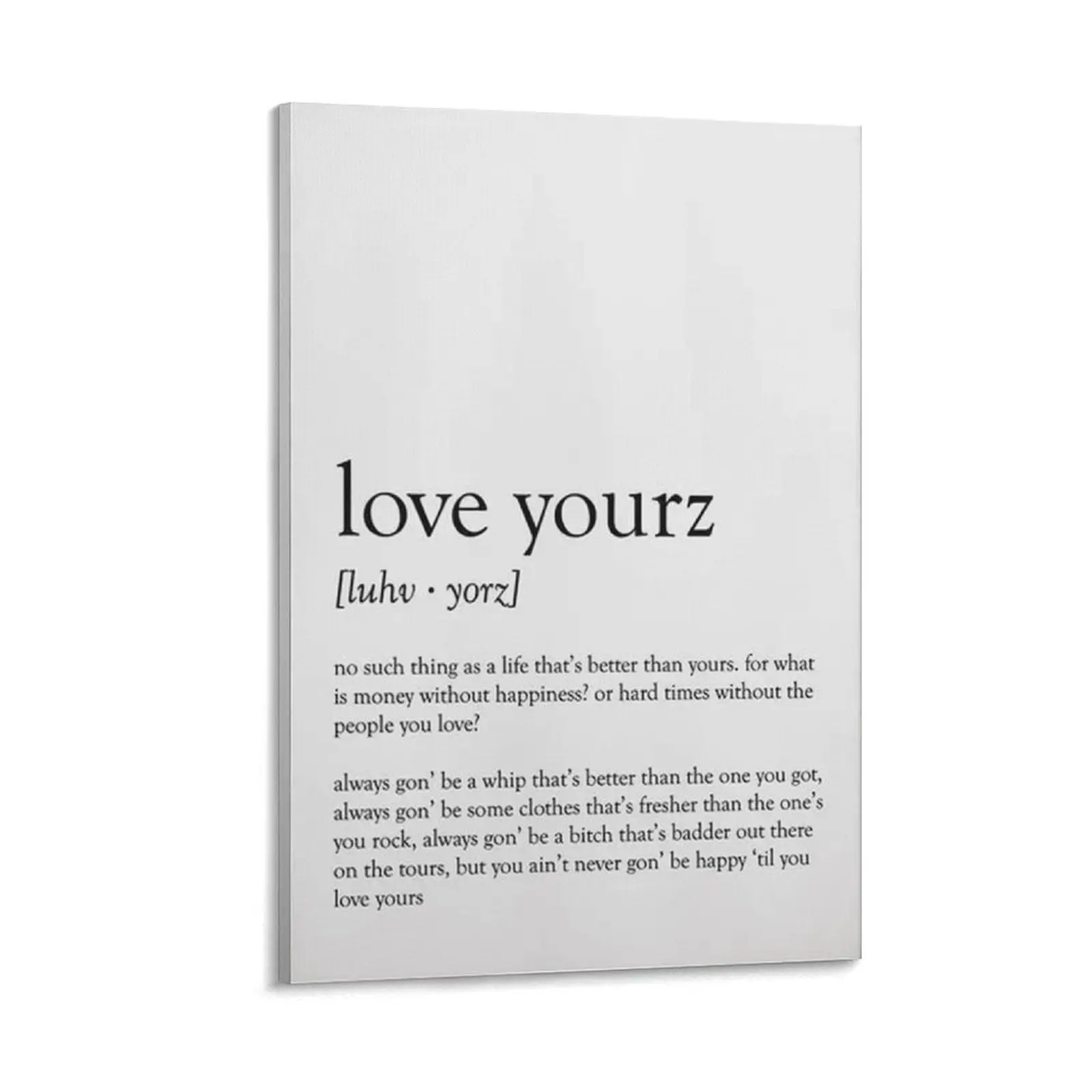 J. Cole Love Yourz Printable Quote Poster - Print Design, Aesthetic Wall Decor, Home Accessory, House Decor, Birthday Gift for Mom, Bedroom Artwork, Art Work For Wall Decor, Bedroom Decor