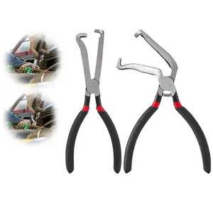 Automotive Electrical Disconnect Pliers 2PCS, Push Tab Style Plug Remover, Fuel Line Hose Clip Disconnect Tool for MAF Sensors & Ignition Coils