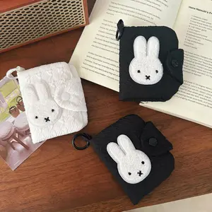 Anime Miffy Folded wallet Cartoon Miffy Wallet ID Card Bag Storage Bag Headphone bag  ID Bag Portable Change Birthday Gifts