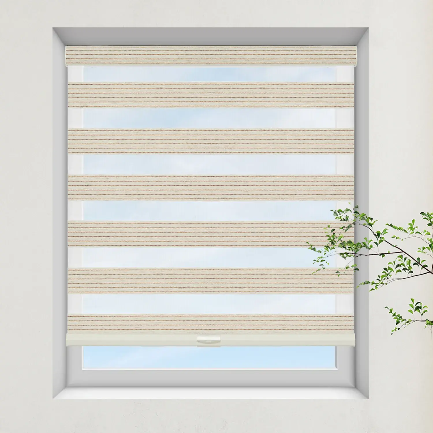 Fabric Sample For A86 Blinds for Windows, Natural Woven Fabric Light Filtering Roller Shades for Windows UV Protection Privacy Window Shades for Home, Living Room, Office