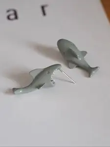 Unique Shark Bite Stud Earrings for Women, Cute Animal Design Fashion Jewelry, Playful Earrings, Versatile Earrings, Statement Earrings, All Season Wearable Accessories