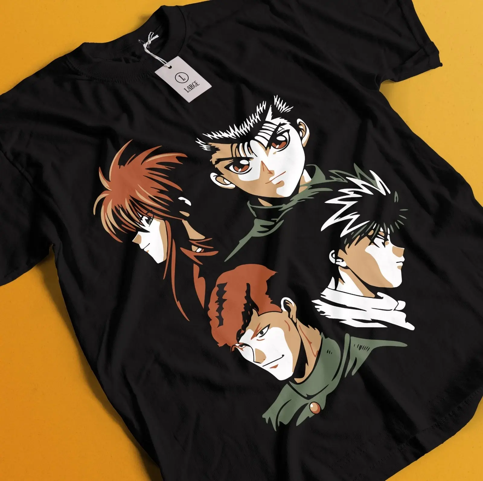 Yu Yu Hakusho Yusuke Urameshi Kurama Kuwabara Hiel T-shirt All Sizes, Anime Unisex Graphic Printed Cotton Tee Casual Top For Anime Lover, Classic Streetwear Outfits