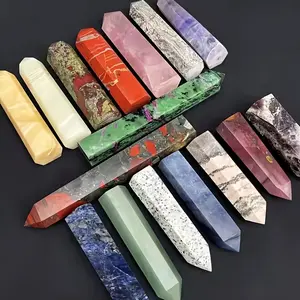 Luck / Good Luck Spiritual Balance Crystal 1 Pound Bohemian Crystal Tower Decoration - Elegant Pyramid-Shaped Multicolor Crystal Box (Teal, Green, Purple, Transparent, Brown, Gray, White, Black) Religious Ornaments garden gift durable home decor