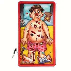 Operation: Simulated Rescue Game - Classic Medical-Themed Board Game with Realistic Anatomy & Chemistry, Board Game Prop, Durable PVC Surgery Simulator for Parties, Gifts, Educational Play & Family Fun, Family Board Games