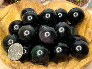 Rainbow Obsidian Spheres