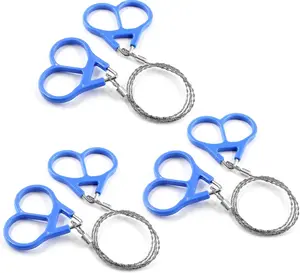 3 Pack Stainless Steel Wire Saw Emergency Saw Kit, Camping Wire Saw Mini Backpacking Saw, Cable Cutting String Bone Rope Saw