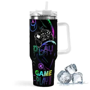 Gamer gifts, gifts for gamers, cool gamer gifts for men teen boys boyfriends, gaming gifts, gamer gift ideas, video game gifts, gaming girl gifts, gifts for gaming lovers Stainless Steel Tumbler 40 oz Drinkware Flasks