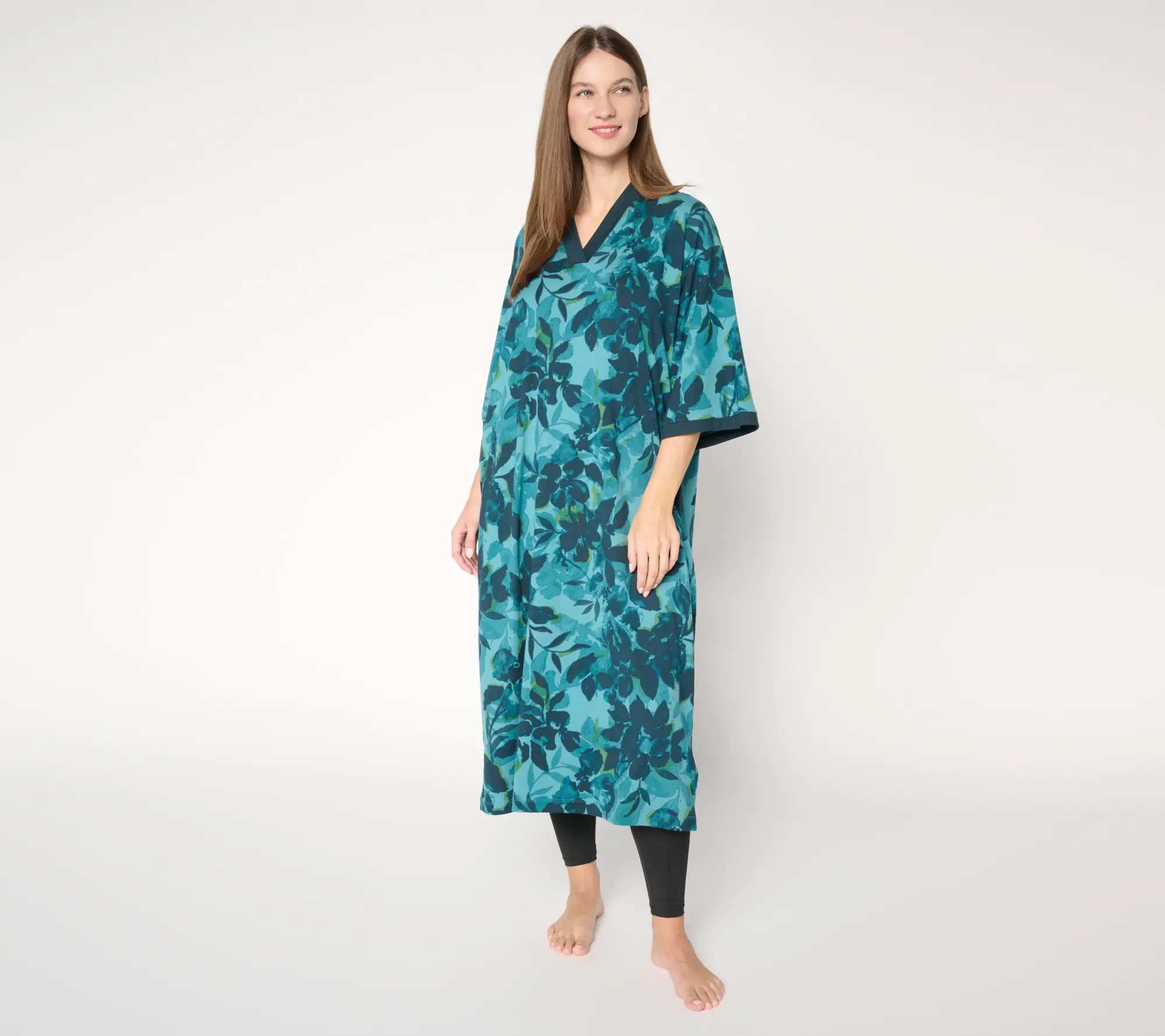Stan Herman Sueded Jersey Caftan