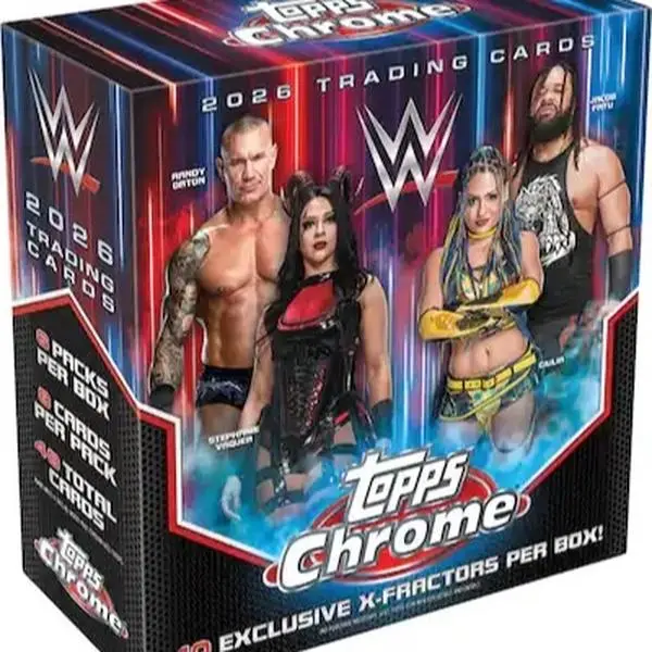 2026 Topps Chrome WWE Mega Box! 10 X-fractors per box!