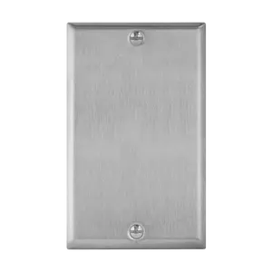 Enerlites Blank Cover One-Gang Metal Wall Plate – Mid-Size