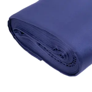 Navy Blue Lamour Satin Fabric Bolt, Heavy Matte Satin Fabric By The Yard - 54"x10 Yards