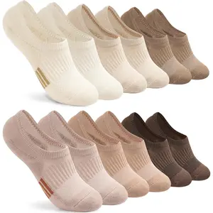 No Show Socks Womens Cushioned Low Cut Athletic  Liner for Sneakers Ankle Invisible Running Socks 4/6 Pairs