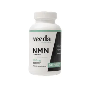 Veeda NMN Complete 400mg 3-in-1 Daily Stack - Efinity Paraxanthine, Resveratrol, Coenzyme Q10, Vitamin B12, Biotin - 60 Vegan Capsules, Made in USA