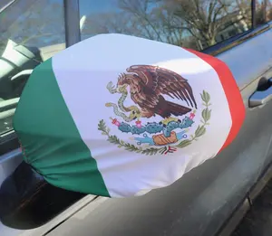 Mexico Car Mirror Cover Flag Wrap – | Vehicle Fan Accessory | National Team Support | Fits Most Sedans/SUVs