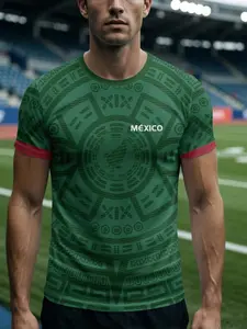 Men's Sporty Short Sleeve Round Neck Comfortable Tee Shirt, Ideal for Soccer Matches & Training, Daily Fitness, Party Wear