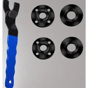 Universal Adjustable Angle Grinder Wrench and Nut Kit 5PCS 5/8-11 Lock Nut Fits All Major Grinder Brands Dewalt Milwaukee Makita Ryobi Bosch for Quick Removal and Disc Wheel Replacement on 4.5 5 and 7 Inch Grinders