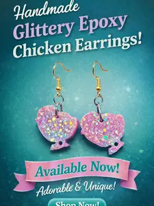 Epocy chicken earings