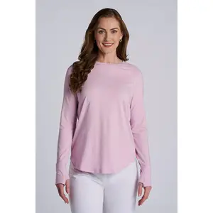 Women's LumaLeo Long Sleeve T-Shirt with Thumbholes | Powder