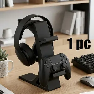 3D Printed Game Controller Earphone Stand, 2-In-1 Desktop Holder for Gaming Headsets, Space-Saving Storage for Series X/s, Ideal for Gamers