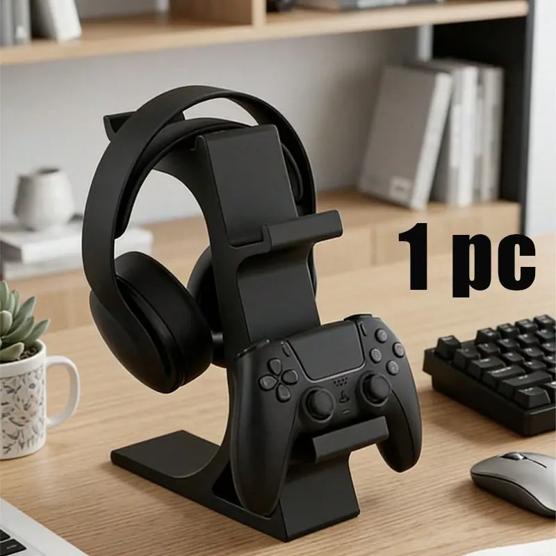 3D Printed Game Controller Earphone Stand, Sturdy Durability 2-In-1 Desktop Holder for Gaming Headsets, Space-Saving Storage for Series X/s, Ideal for Gamers