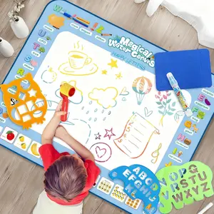 Large Water Doodle Mat - Kids Painting Writing Doodle Toy Board - Color Doodle Drawing Mat Bring Magic Pens Educational Toys for Girls Boys Age Toddler Christmas Birthday Gift