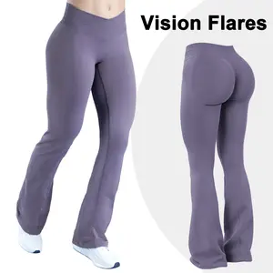 GYMER Vision Flares Fitness BBL Leggings Gymwear Activewear Women Seamless Pants Butt Lifting Crossover V-shape Gym Sportswear Bottoms